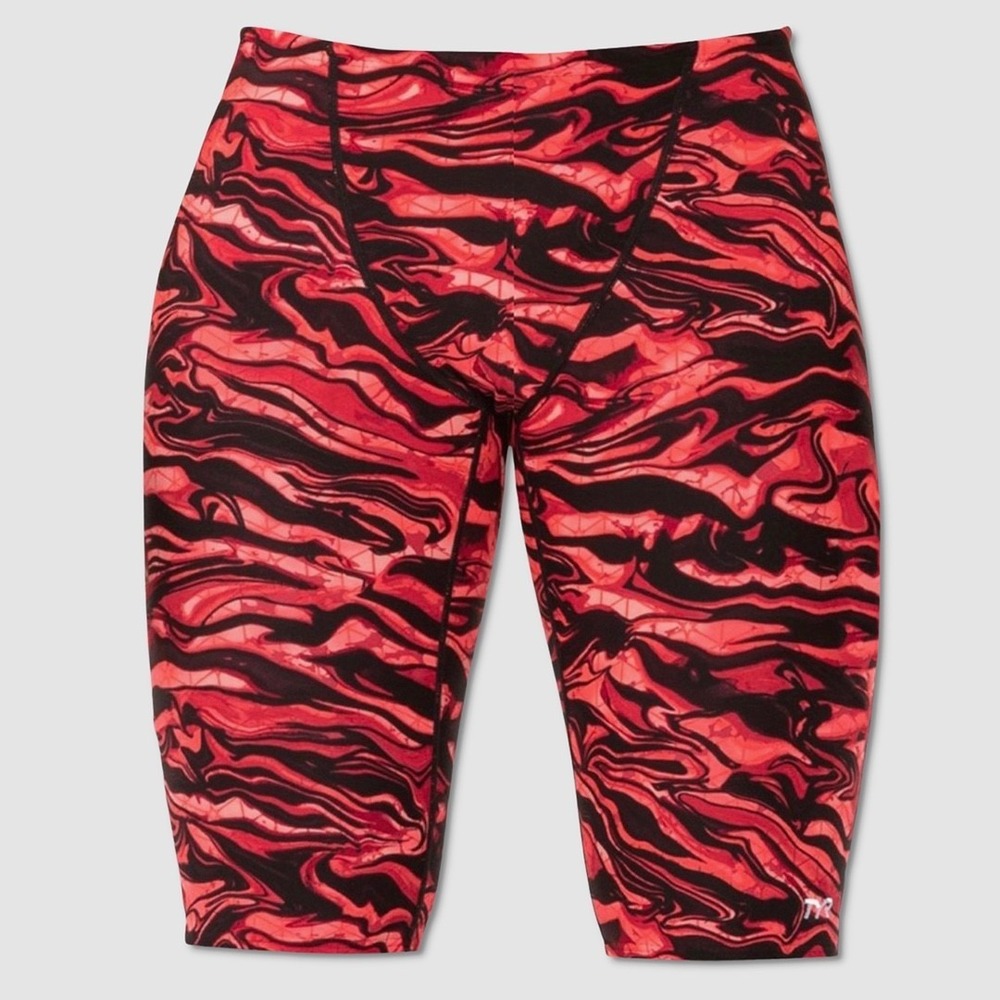 TYR  All-Over Jammer Miramar Swimsuit - NWT 36 Men - Red‎ / Black - #45050-G10